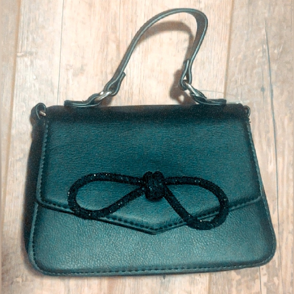 TS TTPD inspired Black Handbag with jewel bow detail